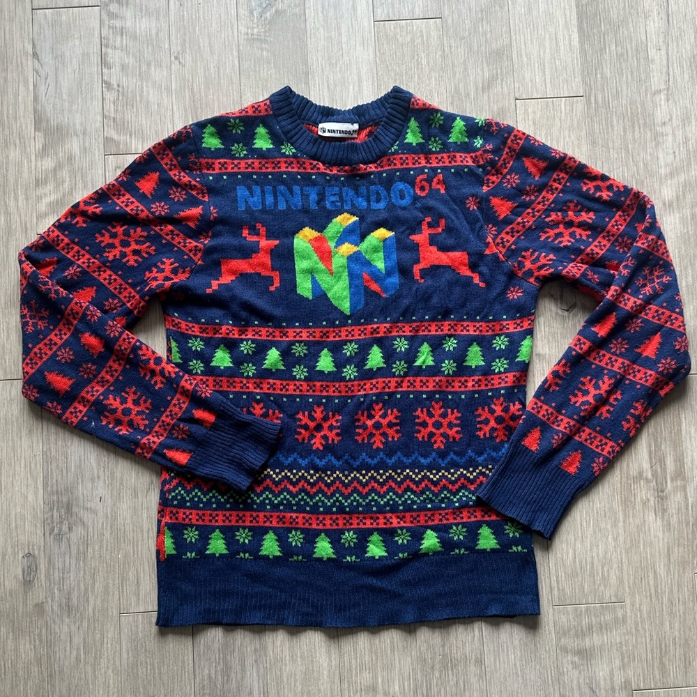 Nintendo 64 Unisex Christmas‎ Crewneck Sweater Small